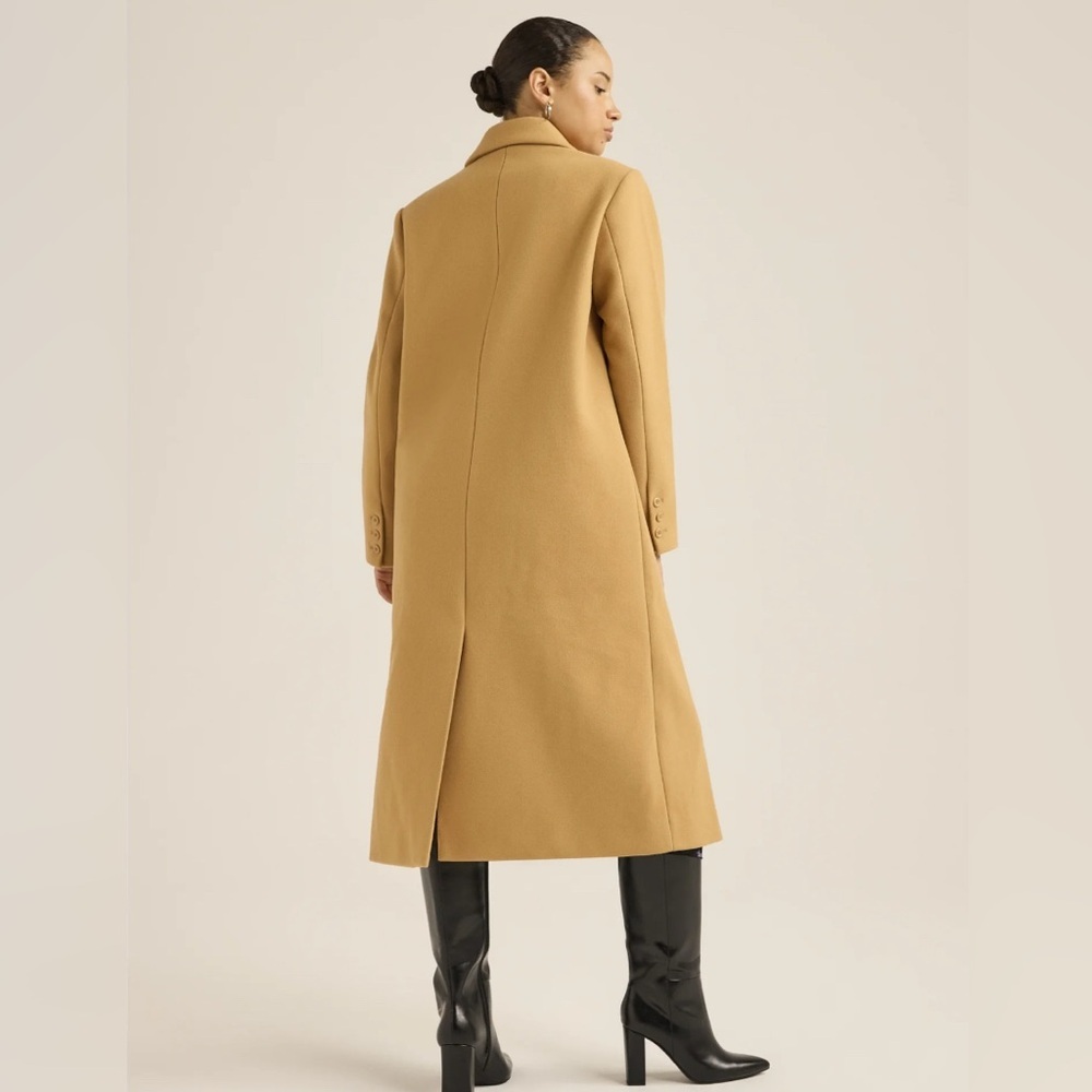 Scoop Camel Double Breasted Long Tailored Coat - Size M - NWT - Picture 12 of 16